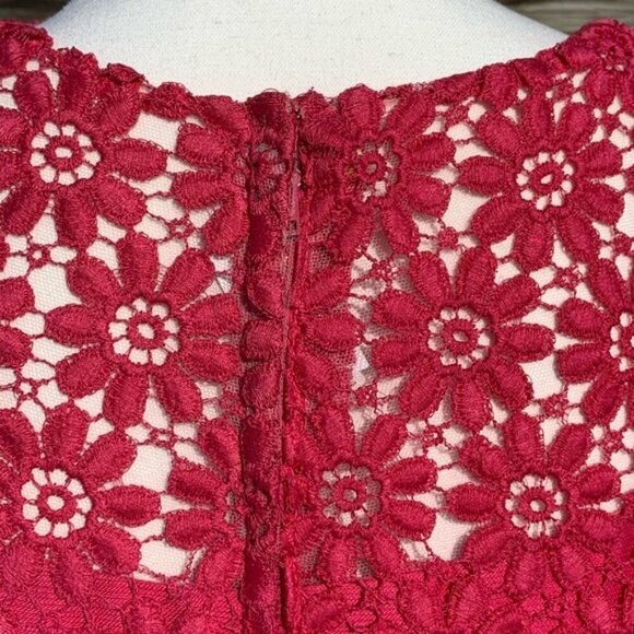 Vintage Floral Lace Pink Gown Size Medium - Picture 4 of 9